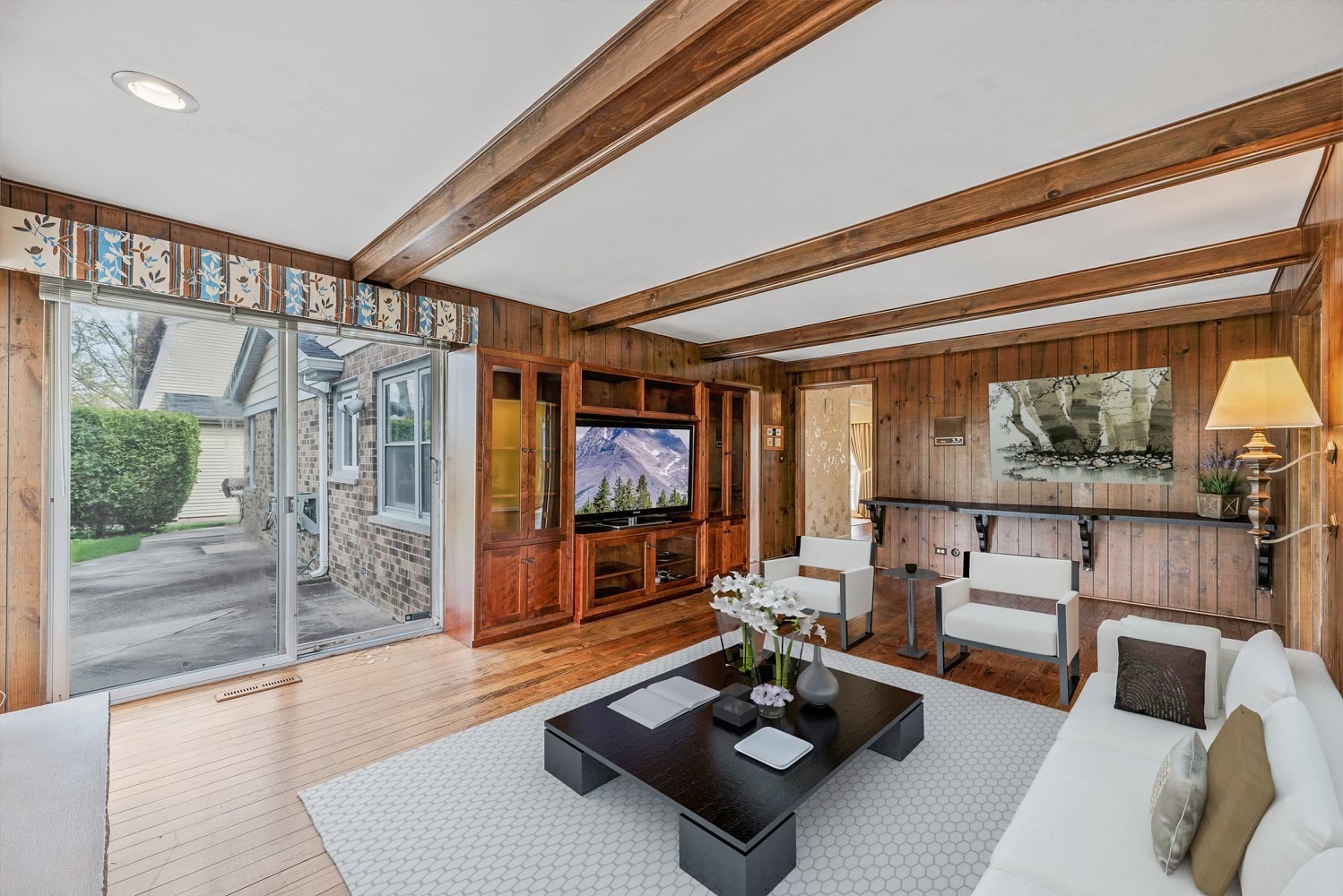 3210 Old Mill Road Northbrook, IL 60062 - Photo 9 of 41 a living room with furniture and a flat screen tv