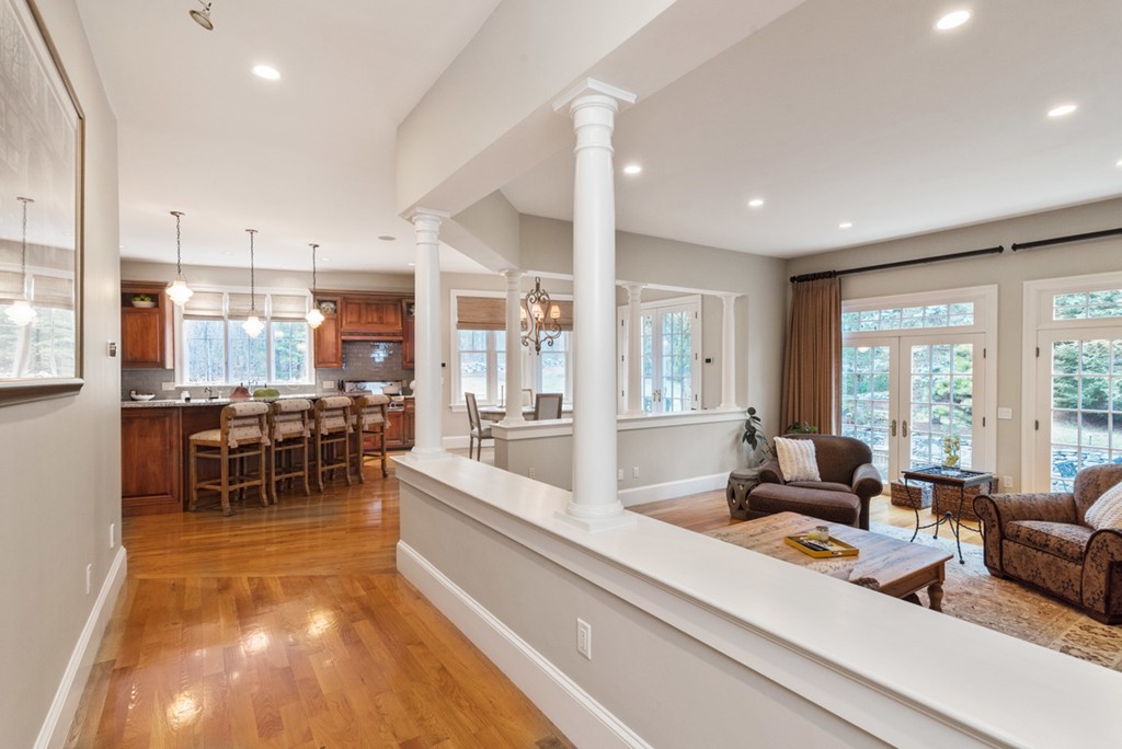 2 Stonegate Lane Dover, MA 02030 - Photo 5 of 28 a living room with furniture a dining table and a large window