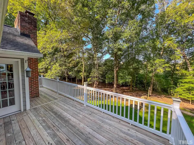 a view of a wooden bridge