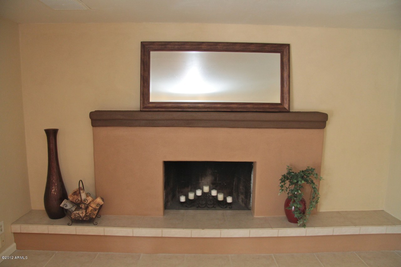 3316 West Gary Road Phoenix, AZ 85029 - Photo 8 of 57 Stuccoed Fireplace Wall & Tiled Hearth