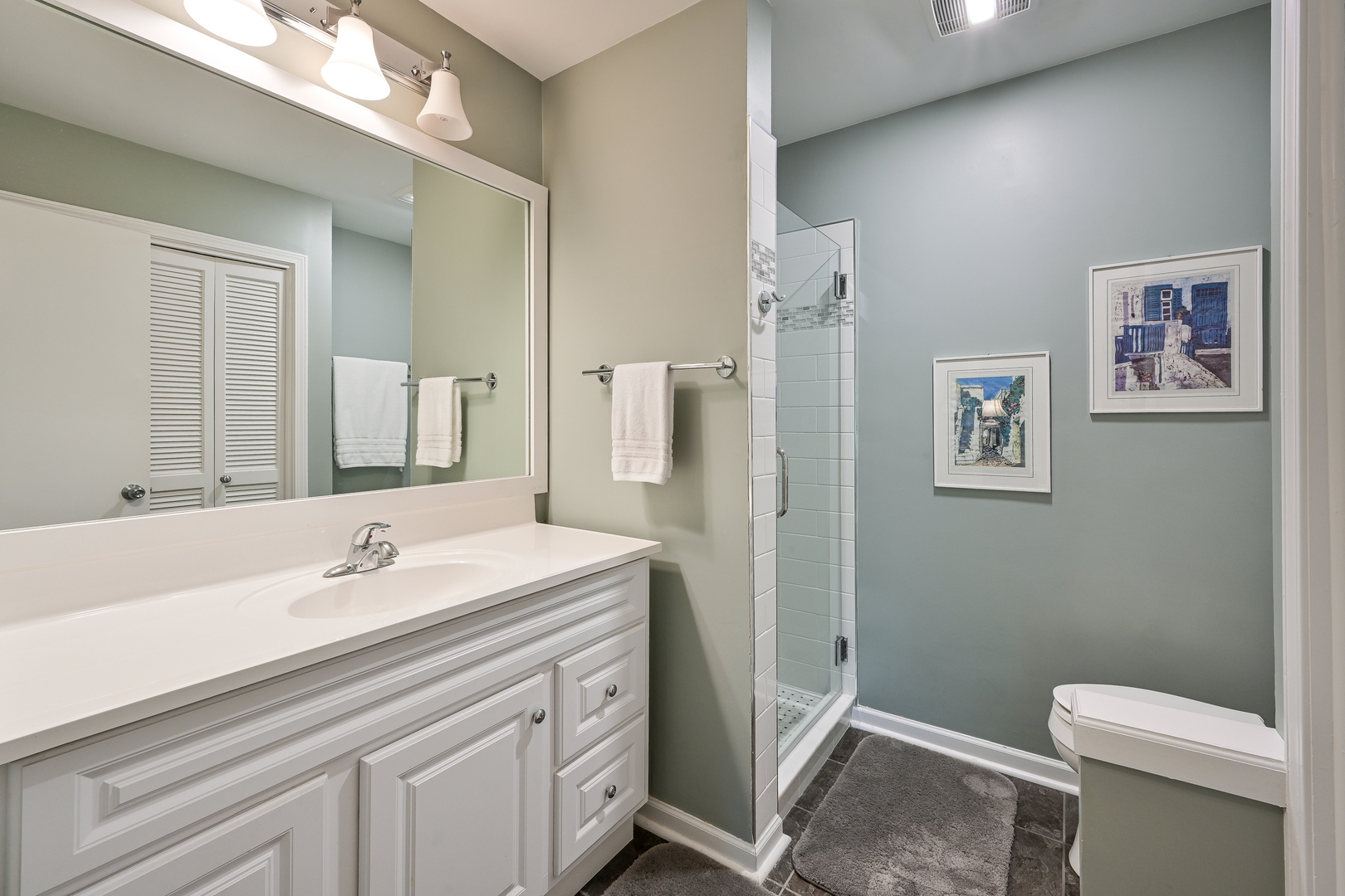 2S050 Taylor Road Glen Ellyn, IL 60137 - Photo 14 of 24 a bathroom with a sink a toilet and shower