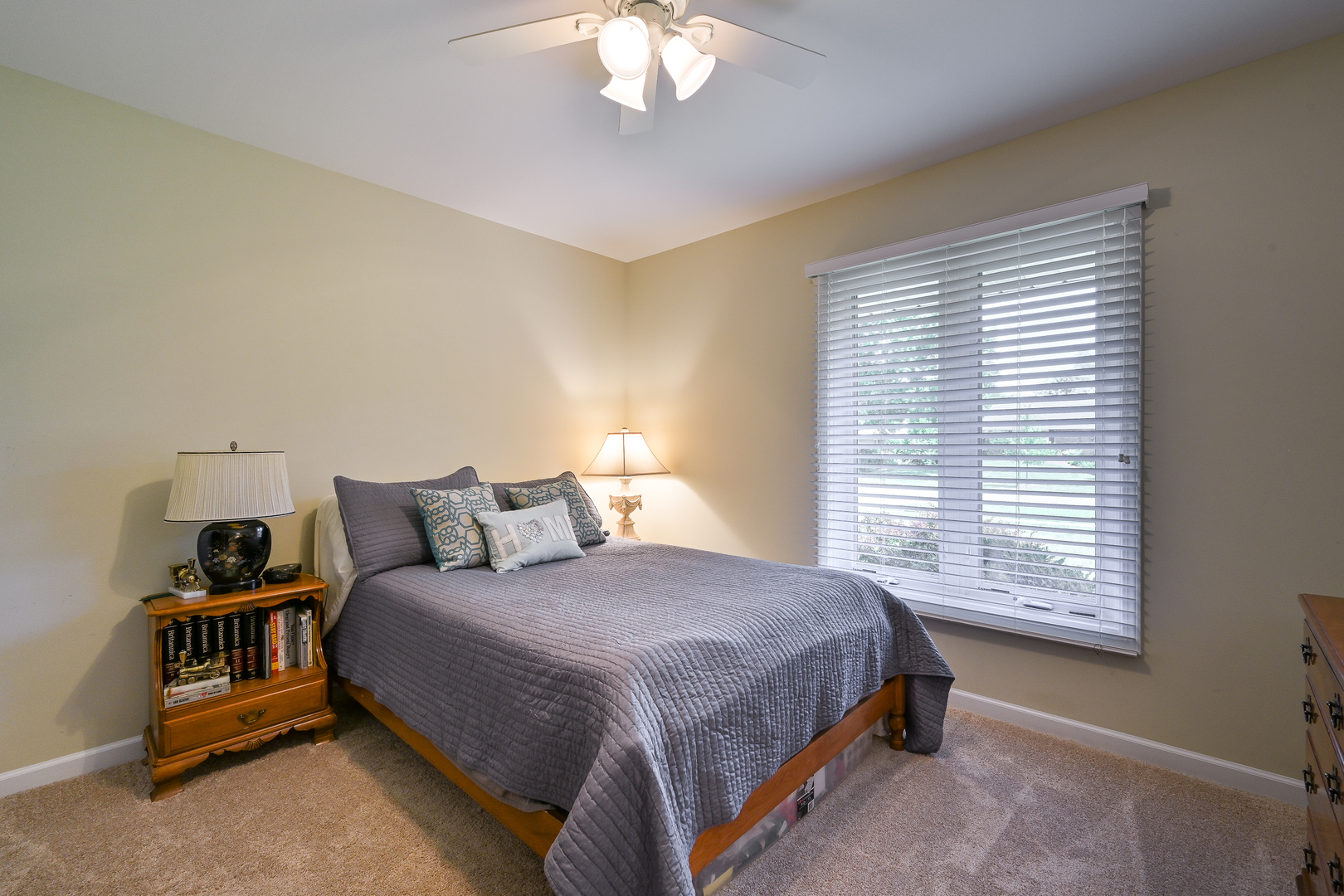 2S050 Taylor Road Glen Ellyn, IL 60137 - Photo 15 of 24 a bedroom with a bed next to a window and a chandelier