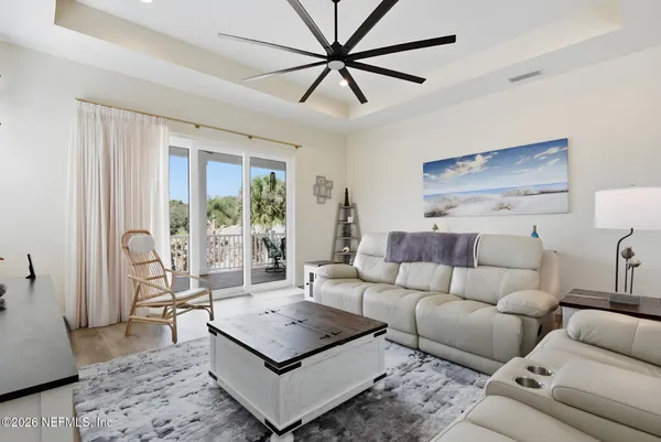 a view of balcony with couch
