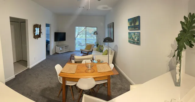 a view of a small yard