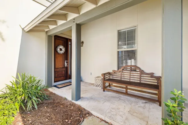 a house view with a garden space