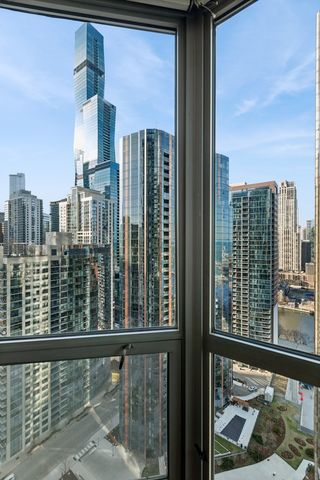 a view of a balcony from a window