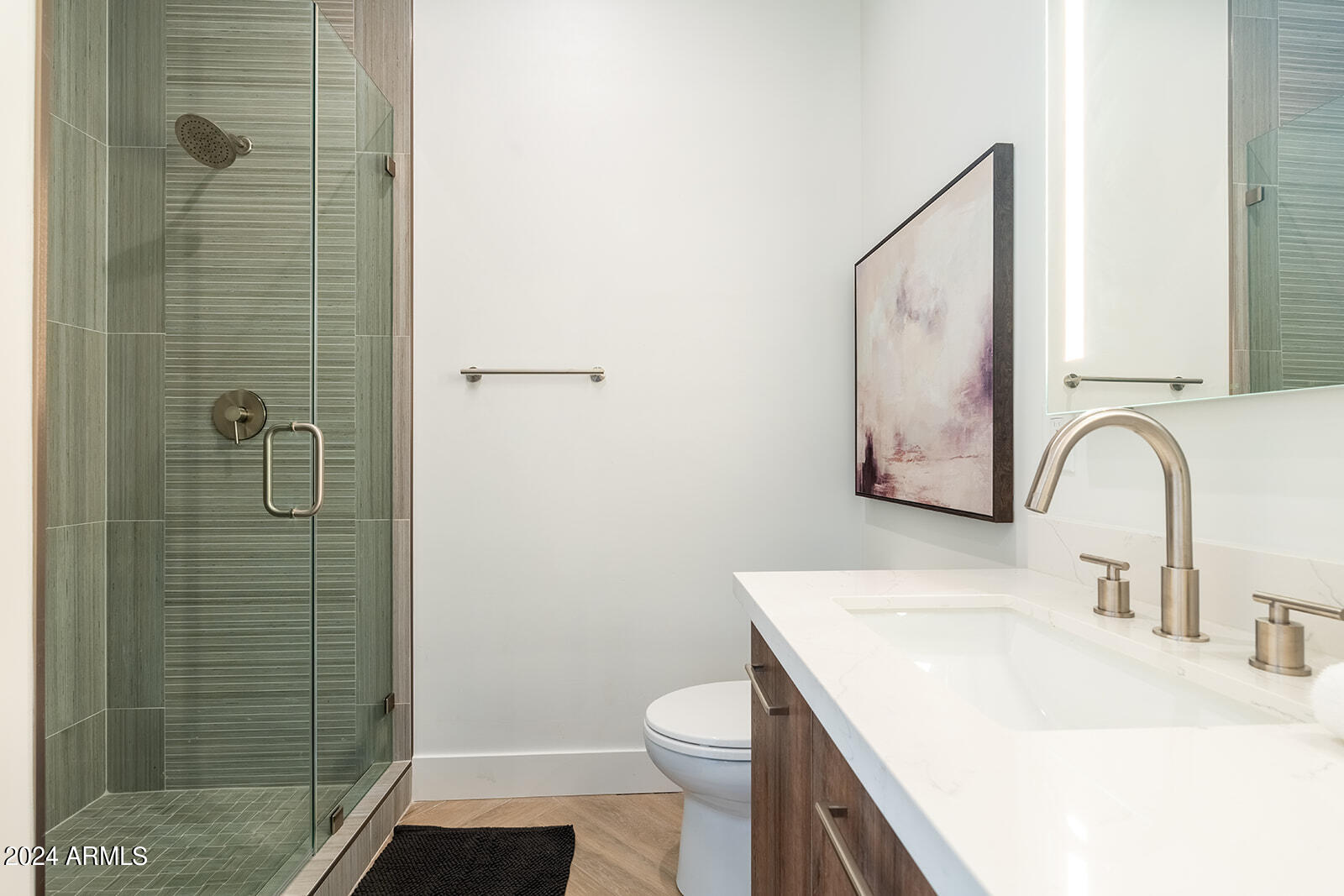 13696 North 88th Place Scottsdale, AZ 85260 - Photo 36 of 60 a bathroom with a sink a toilet and shower