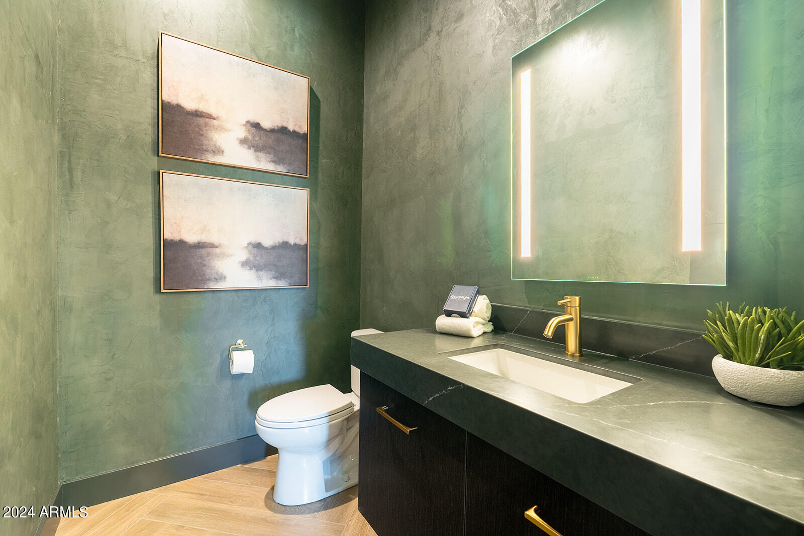 13696 North 88th Place Scottsdale, AZ 85260 - Photo 37 of 60 a bathroom with a sink a toilet and a mirror