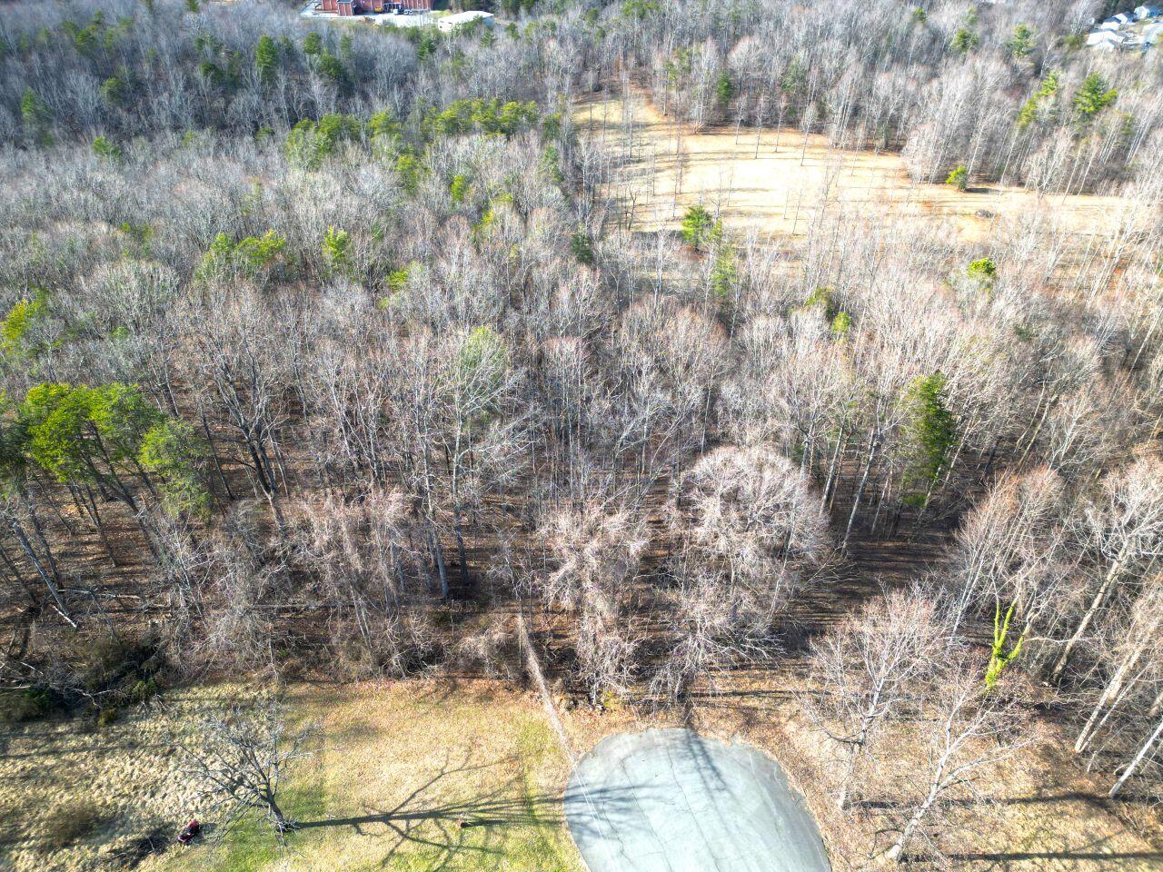 a view of yard covered with snow