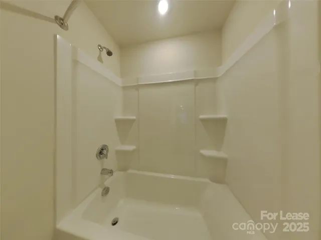 a close up of a bathtub curtain