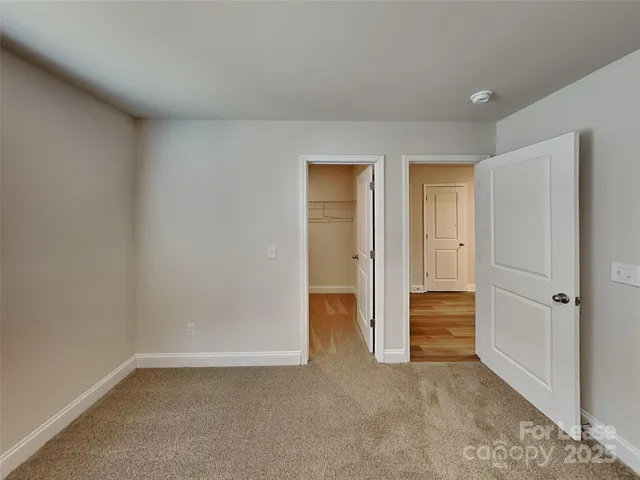 an empty room with closet