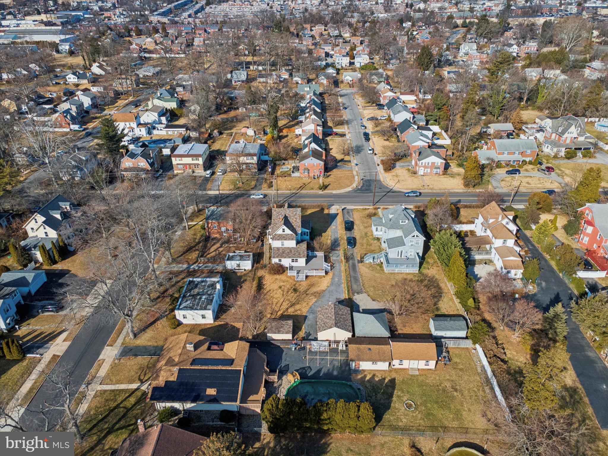 224 West Providence Road Aldan, PA 19018 - Photo 45 of 52 Aerial view of a serene suburban neighborhood.