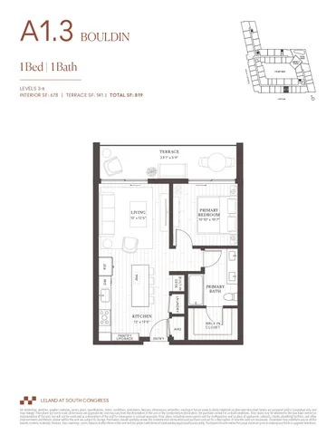 $558,000 | 2121 South Congress Avenue, Unit 518B, Austin, TX 78704