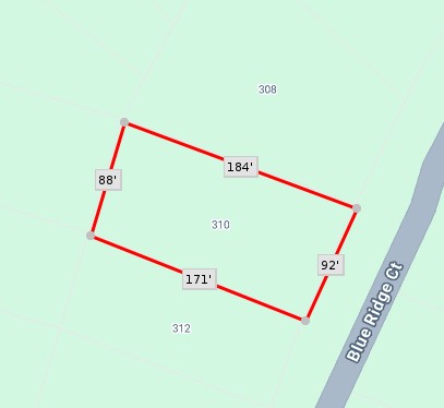 310 Blue Ridge Court Westminster, SC 29693 - Photo 21 of 21 A precisely mapped lot outlines property boundaries and dimensions for development.