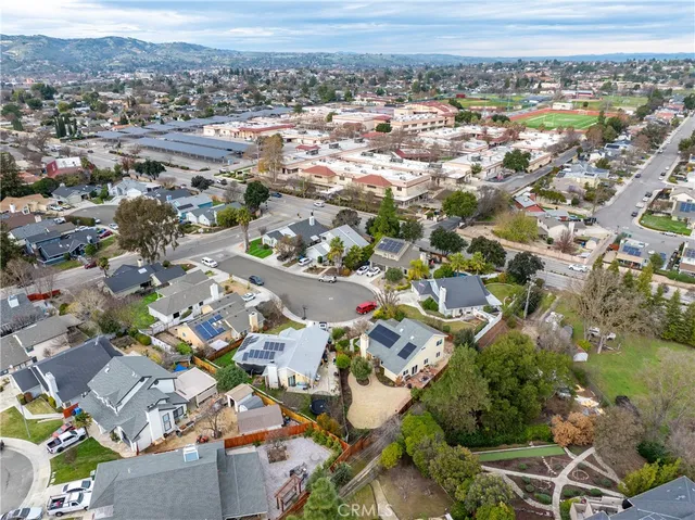 an aerial view of a city