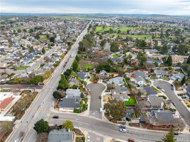 an aerial view of a city