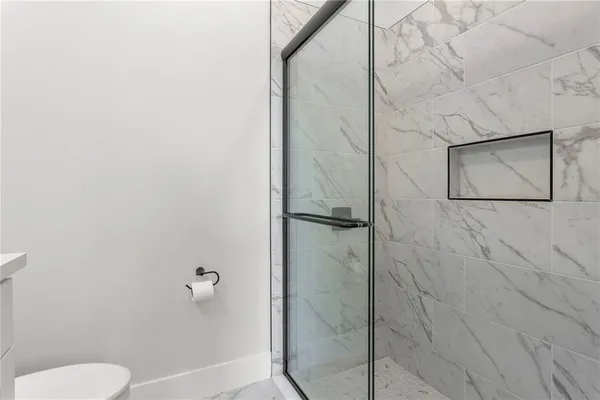 a bathroom with a toilet