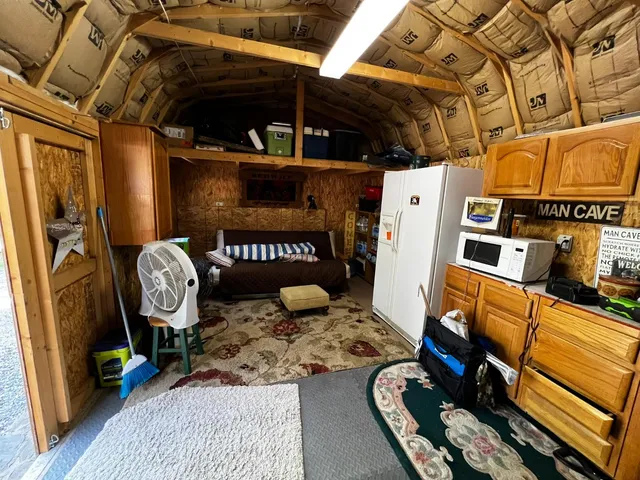 a view of a storage in a room