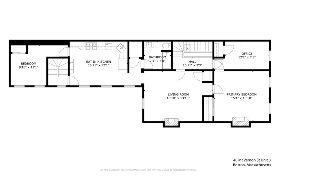 48 Mt Vernon Street, Unit 3 Boston, MA 02129 - Photo 31 of 31 a picture of a floor plan