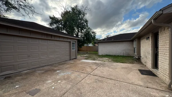 a backyard of a house