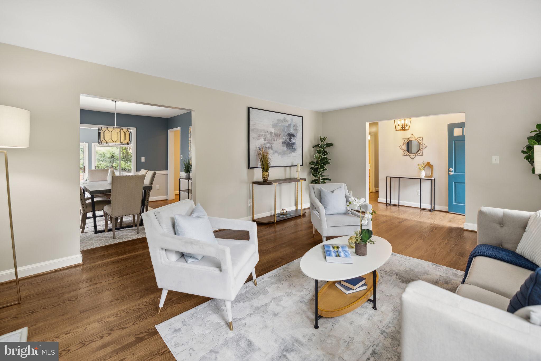 8012 Beech Tree Road Bethesda, MD 20817 - Photo 4 of 25 a living room with furniture and wooden floor