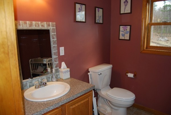 48 Rockingstone Park Road Barre, MA 01005 - Photo 8 of 17 a bathroom with a granite countertop toilet and a sink