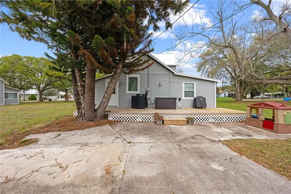 a view of building with a glass door