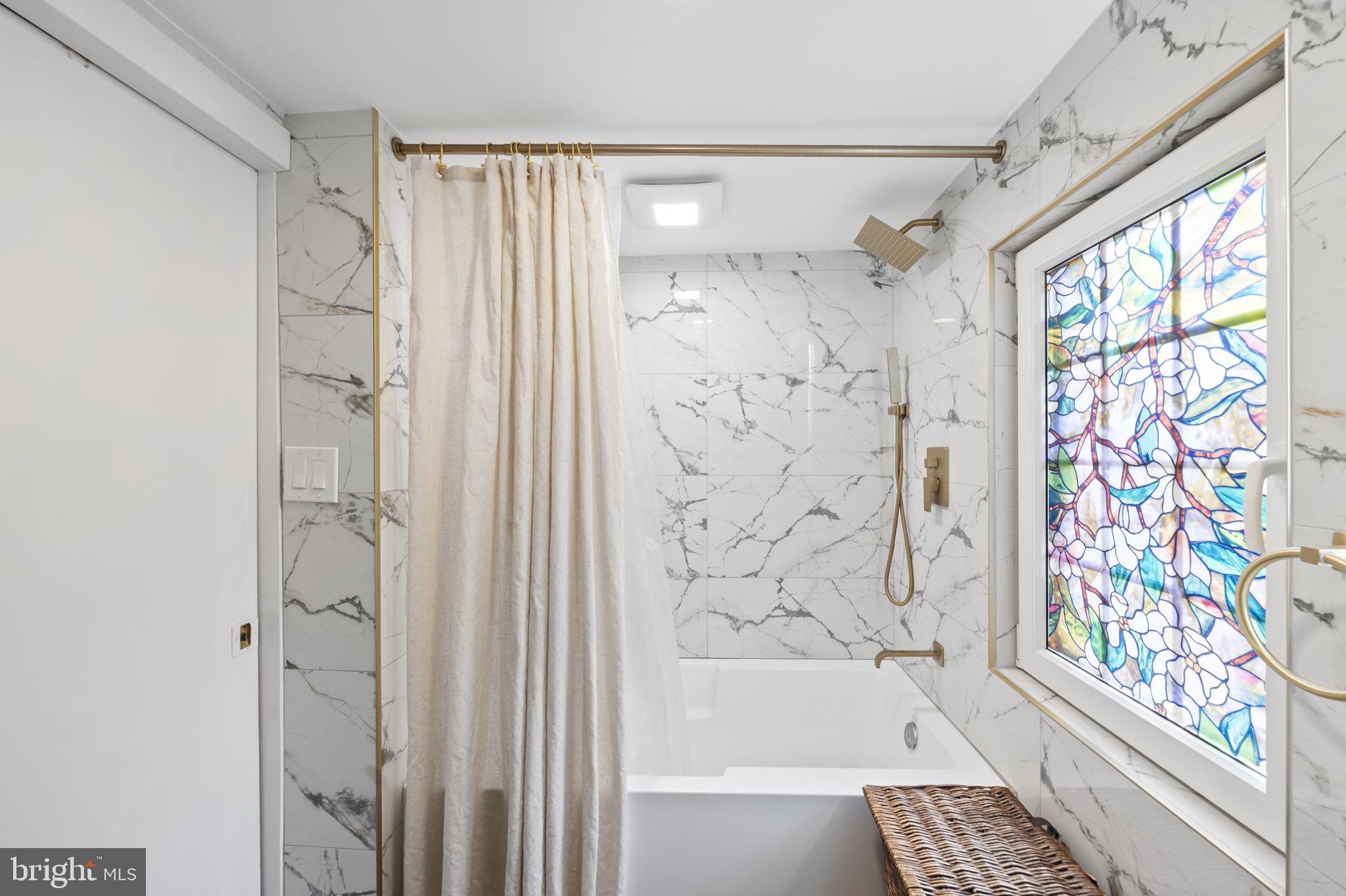 2549 Church Road Glenside, PA 19038 - Photo 31 of 40 Elegant bathroom with stained glass charm.