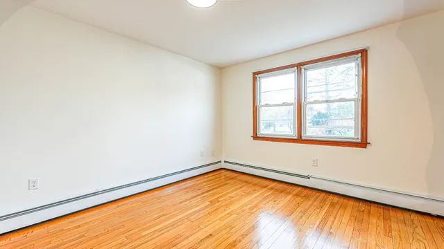 an empty room with a window