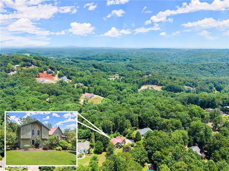 an aerial view of multiple house