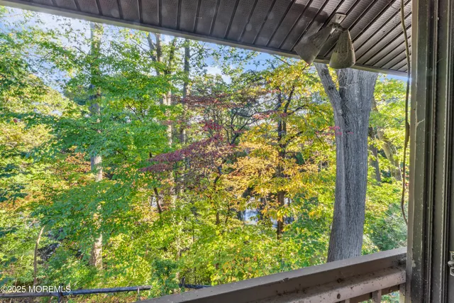 a view of a yard with an outdoor space