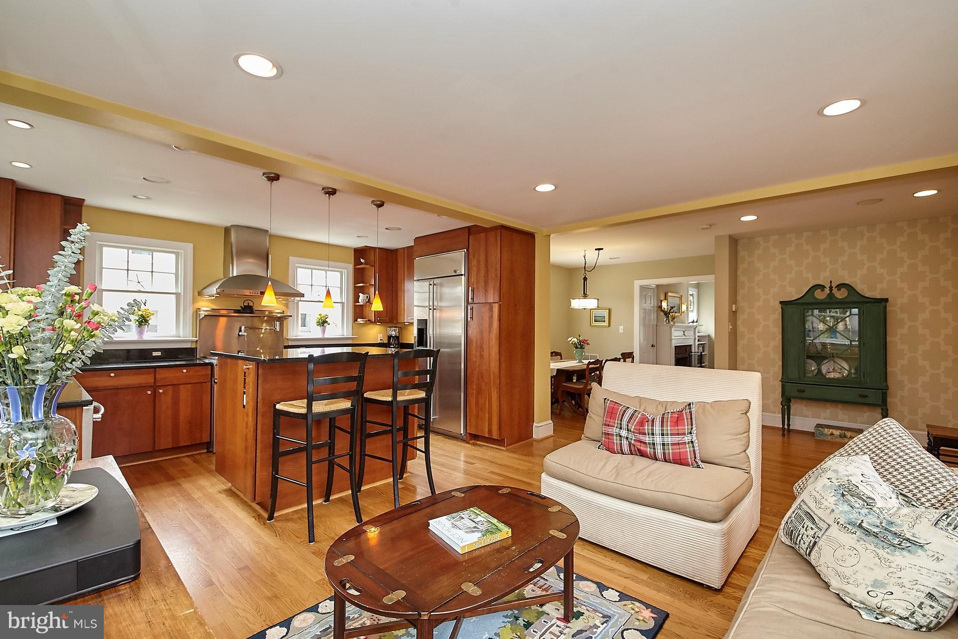 1535 North Glebe Road Arlington, VA 22207 - Photo 6 of 30 Gourmet Kitchen overlooks Family Room.