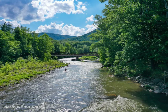 a view of an outdoor space with a lake view