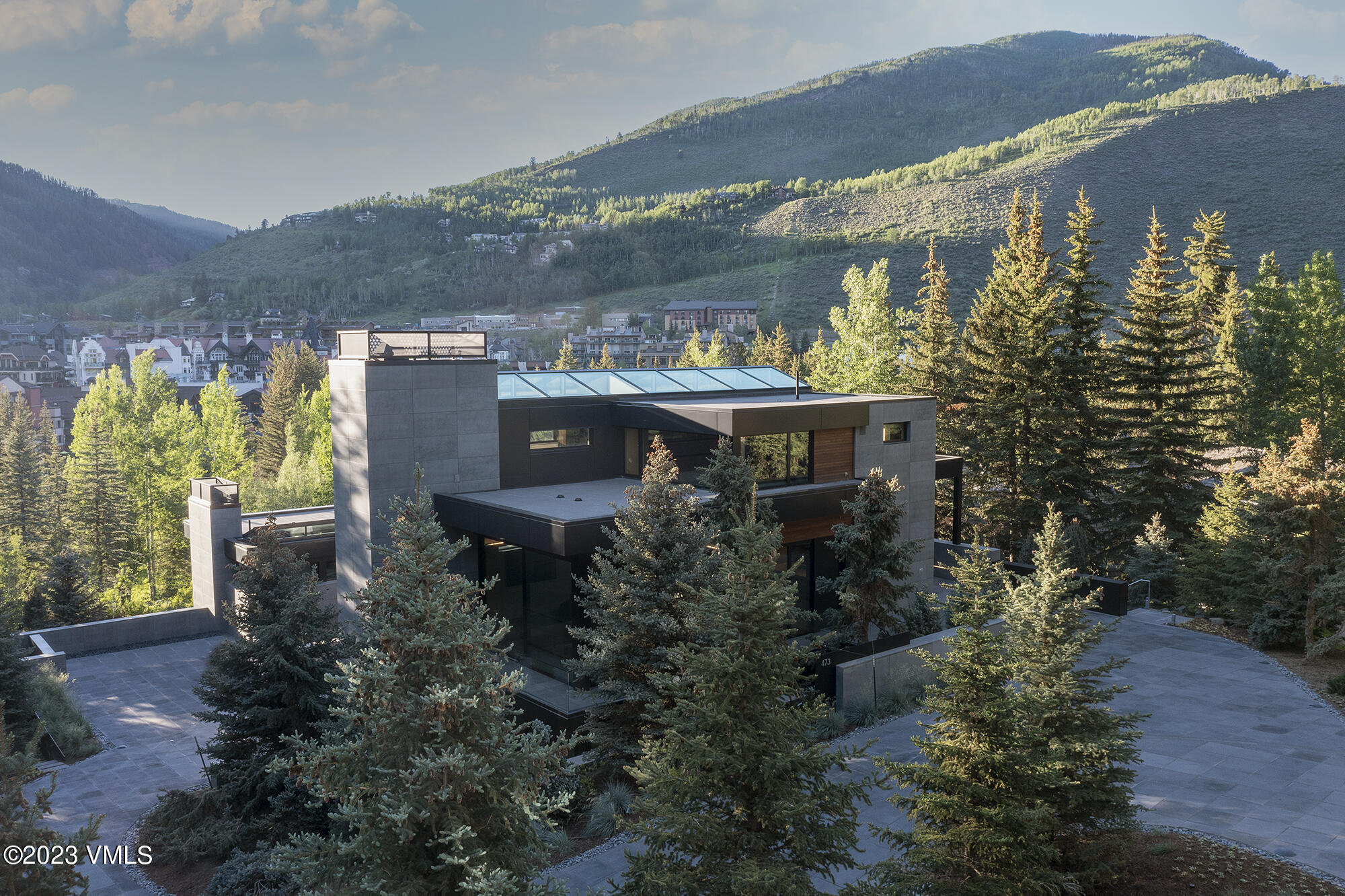 463 Beaver Dam Road Vail, CO 81657 - Photo 14 of 21 an aerial view of a house with a yard and mountain view