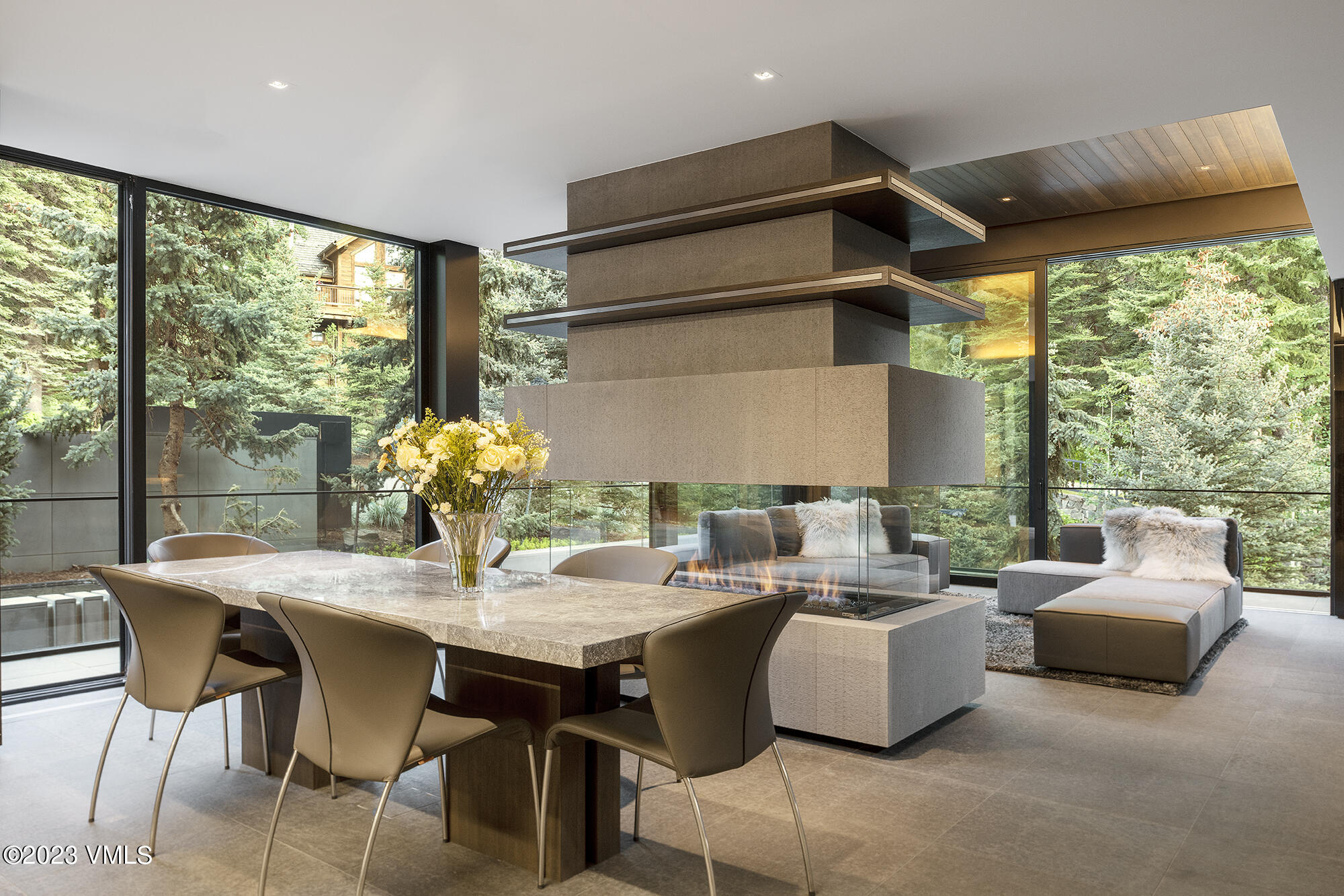 463 Beaver Dam Road Vail, CO 81657 - Photo 9 of 21 a dining room with furniture and a large window