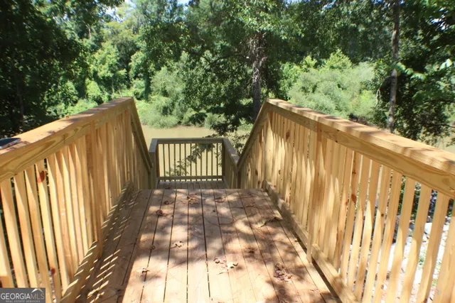a view of a wooden fence