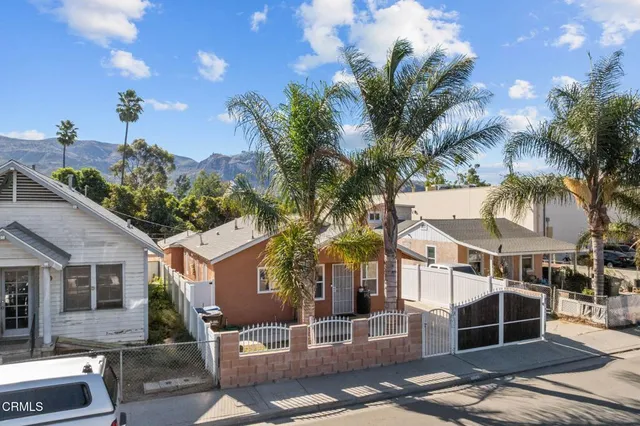 a view of a house with a patio