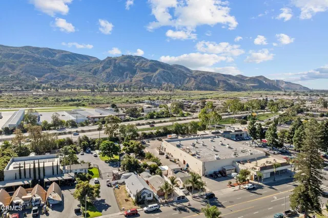 an aerial view of a city
