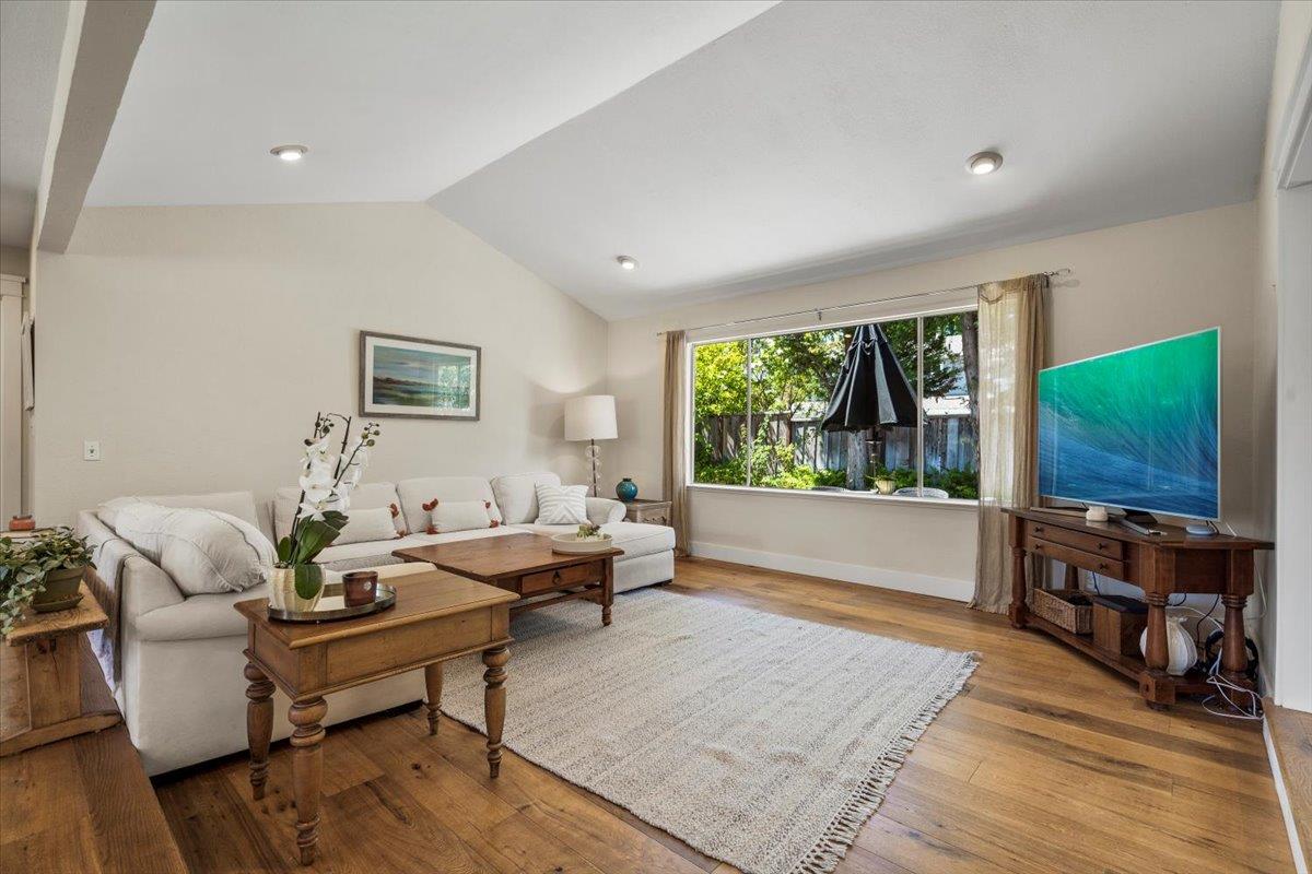 2732 Doverton Square Mountain View, CA 94040 - Photo 5 of 30 a living room with furniture and a flat screen tv