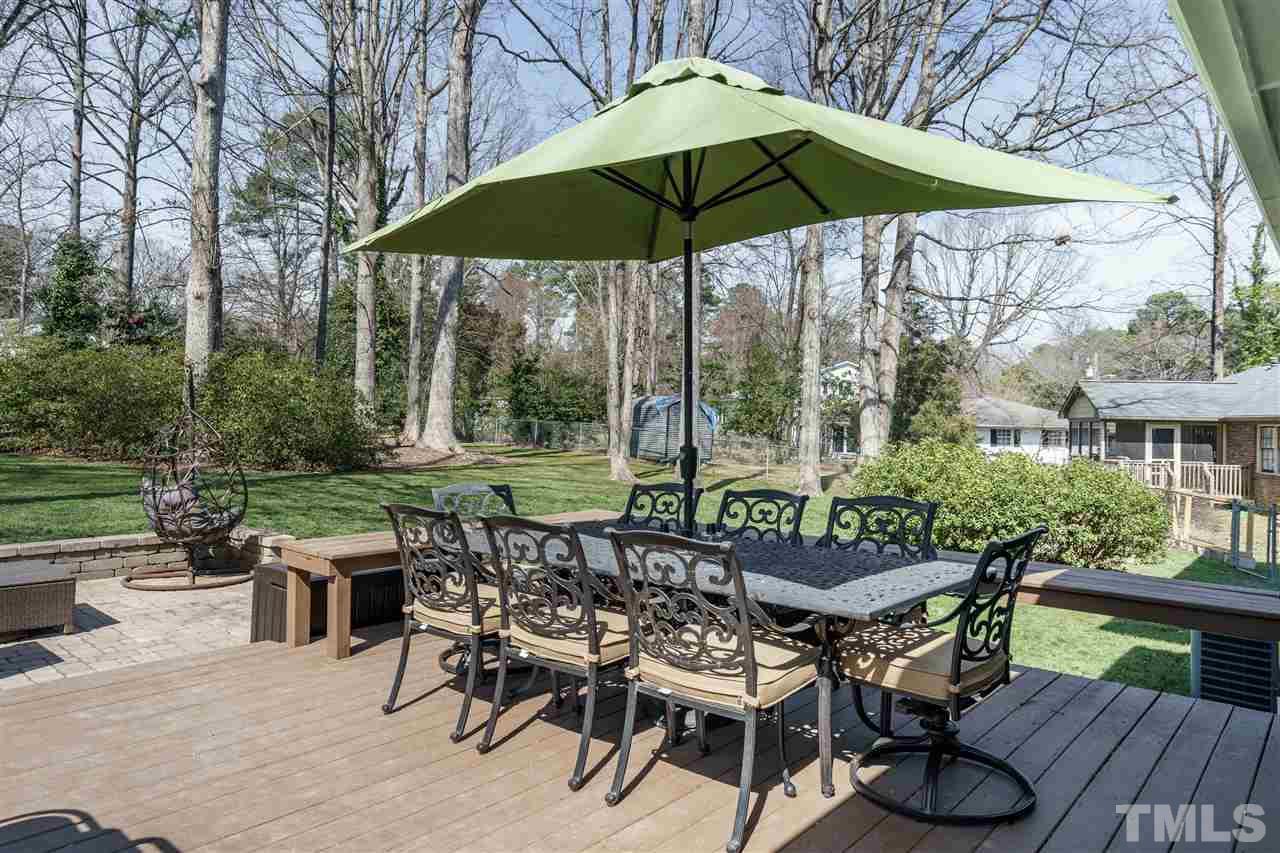 419 East Rowan Street Raleigh, NC 27609 - Photo 25 of 30 a view of a patio with furniture and backyard