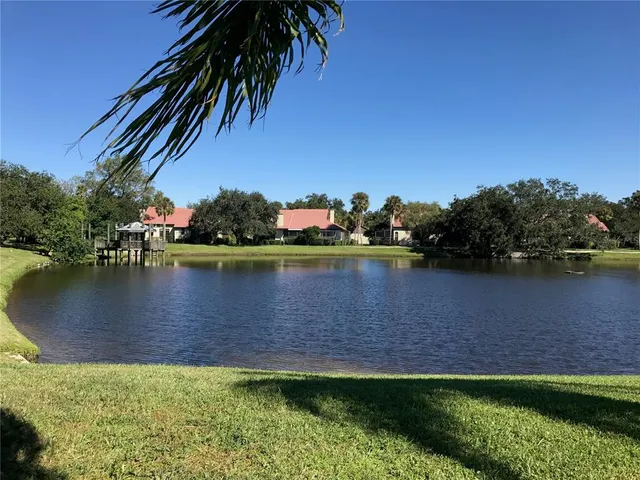 a view of a lake with a lake in the background