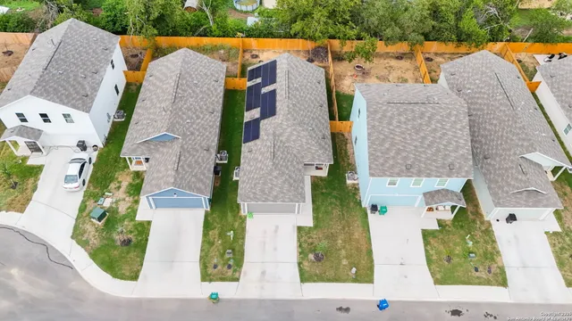 aerial view of a house