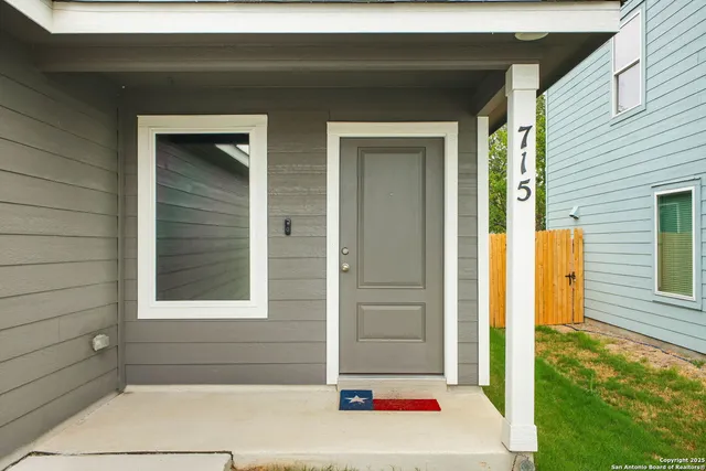 a view of front door of house