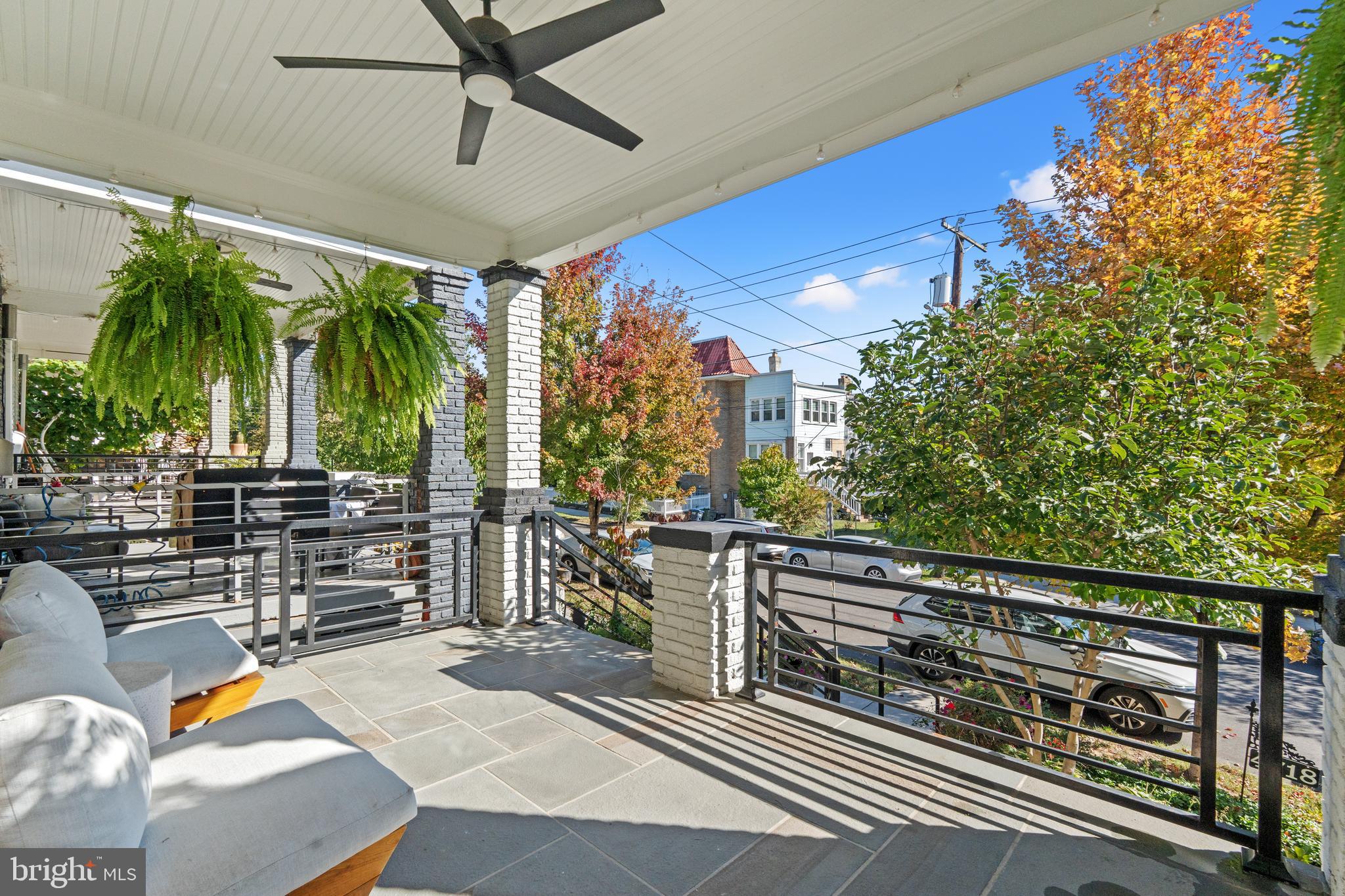 a view of outdoor space with seating area