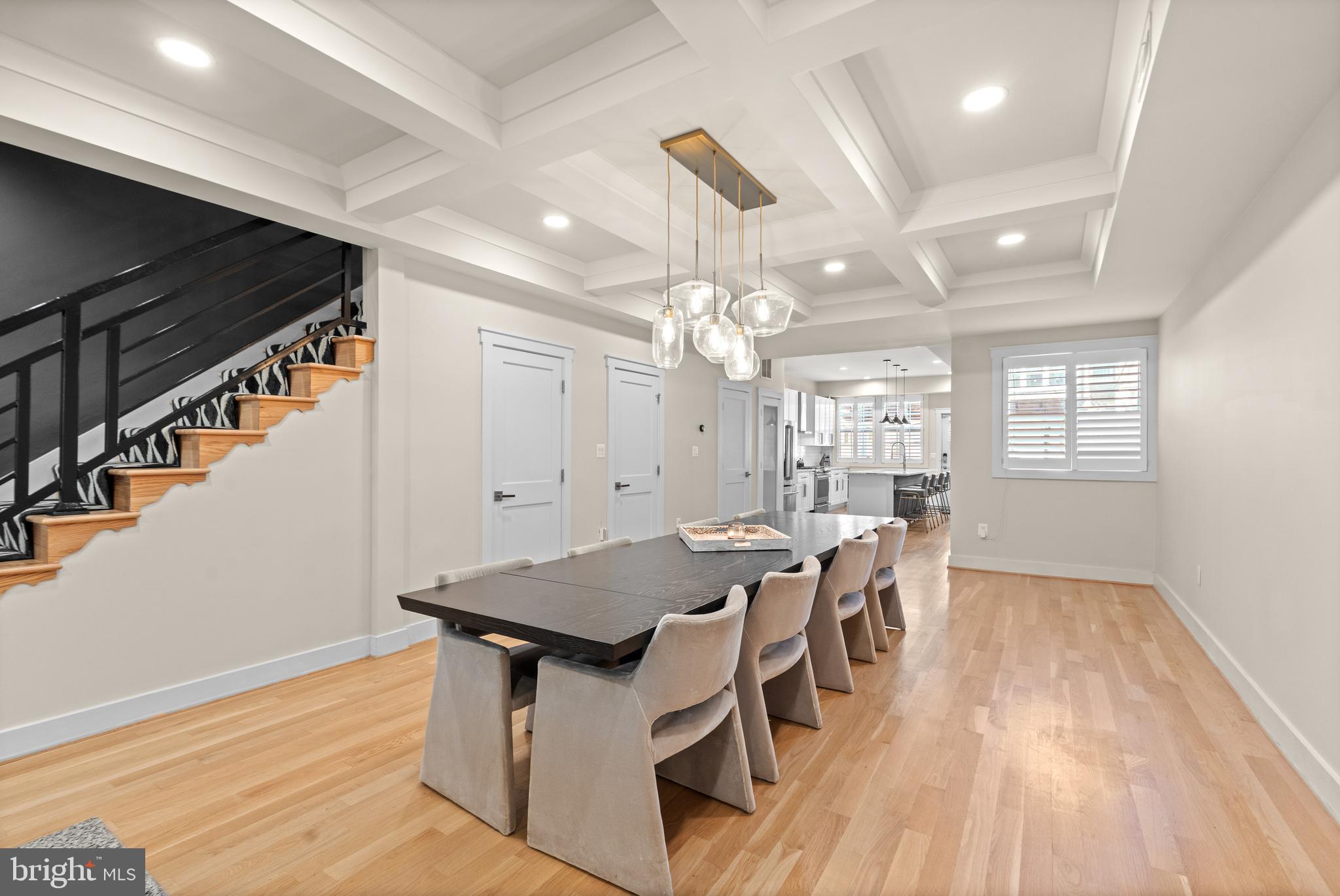 4718 15th Street Northwest Washington, DC 20011 - Photo 10 of 49 a view of a dining room with furniture and wooden floor
