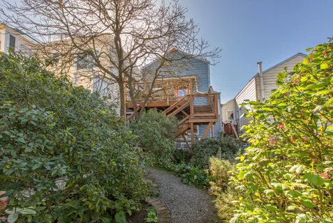 a car parked in front of a building