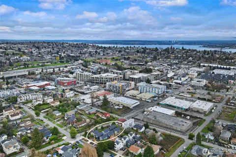 an aerial view of a city