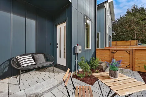 a outdoor living space with furniture