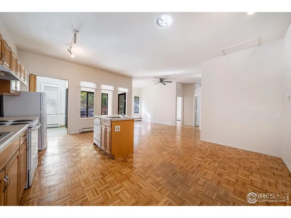 a view interior of a house an empty room and wooden floor