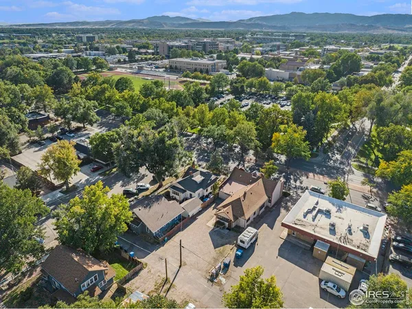 an aerial view of residential house with outdoor space